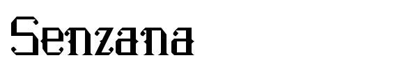 Senzana font preview